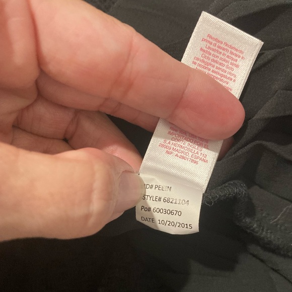 Oscar de la Renta pink label black semisheer chiffon pleated lace trim chemise M - Picture 2 of 7